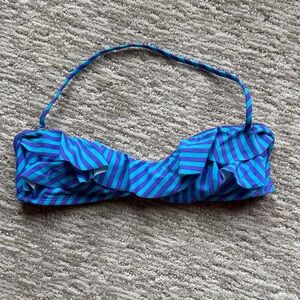 Xhilaration Striped Blue and Purple Bikini Top